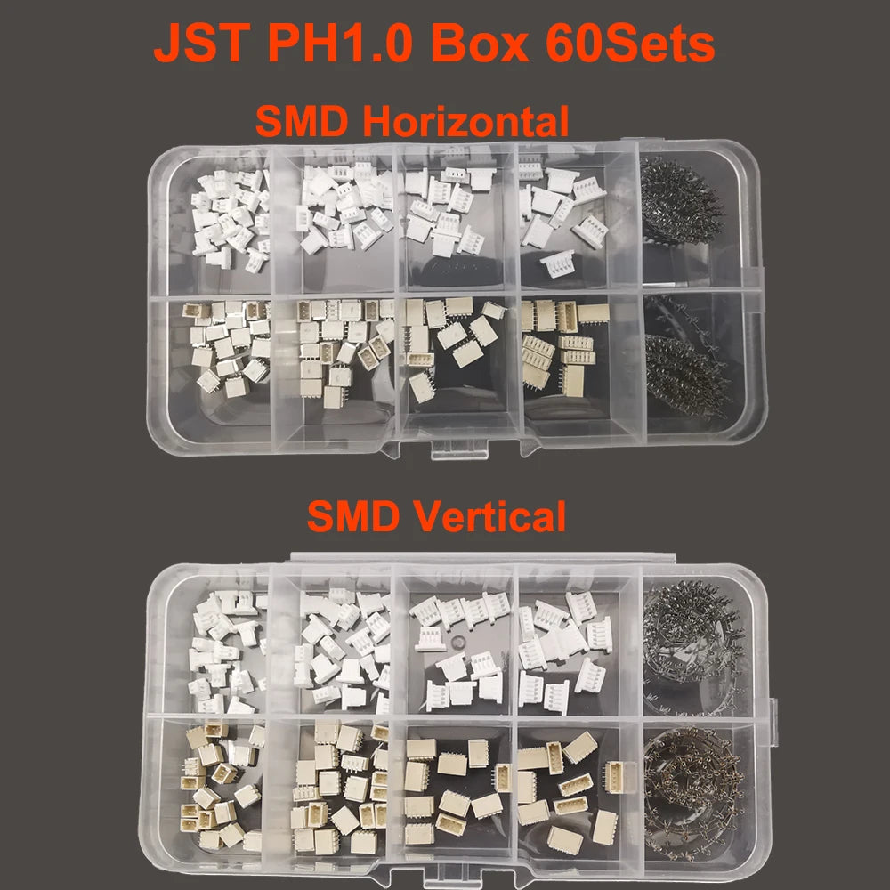 19 Type JST Box SH1.0/MX1.25/PH2.0/XH2.54/VH3.96/SM2.54/SYP Pitch Connector Terminal Kit  SMD/Straight/Right Angle Type DIY
