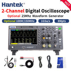 Hantek DSO2C10 DSO2C15 DSO2D10 DSO2D15 2CH Oscilloscope 100/150MHz 1GSa/s 8Mpts FFT UART I2C SPI CAN LIN 25MHz AWG D Models