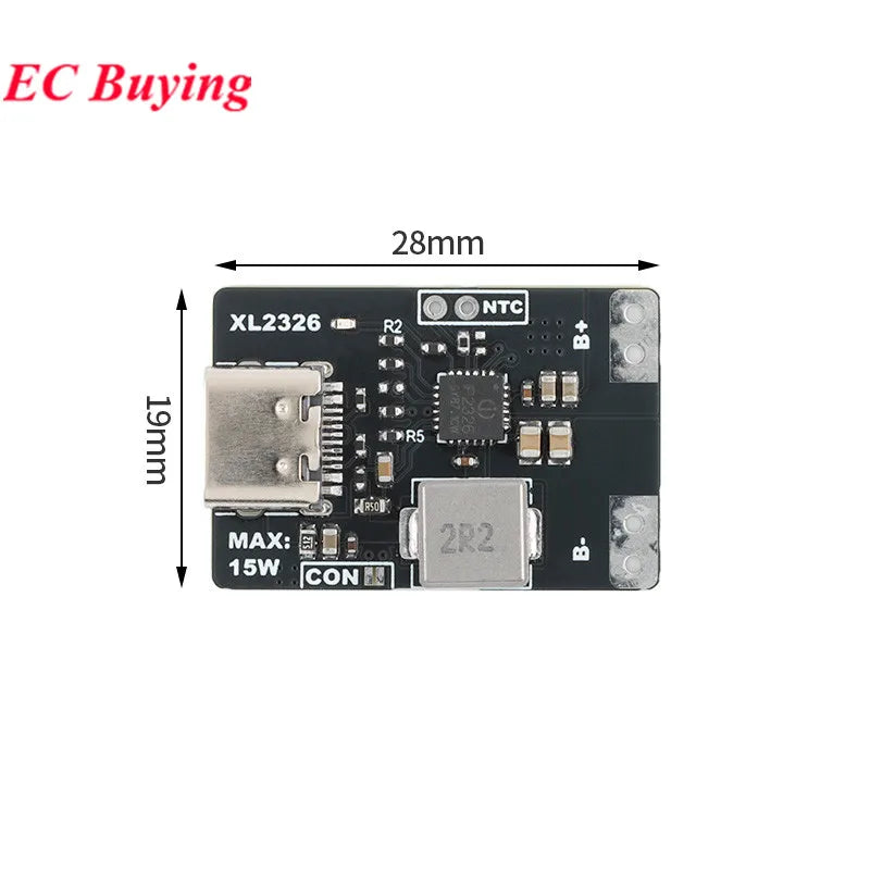 10Pcs/1pc 2S 3S Type-C BMS 15W 8.4V 12.6V 1.5A Lithium Battery Charging Boost Module With Balanced Support Fast Charge Indicator
