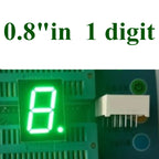 5PCS 0.8inch RED/GREEN/BLUE/WHITE 7 Segment LED Display digital display 0.8 inches 1 Bit Digital Tube cathode/anode display