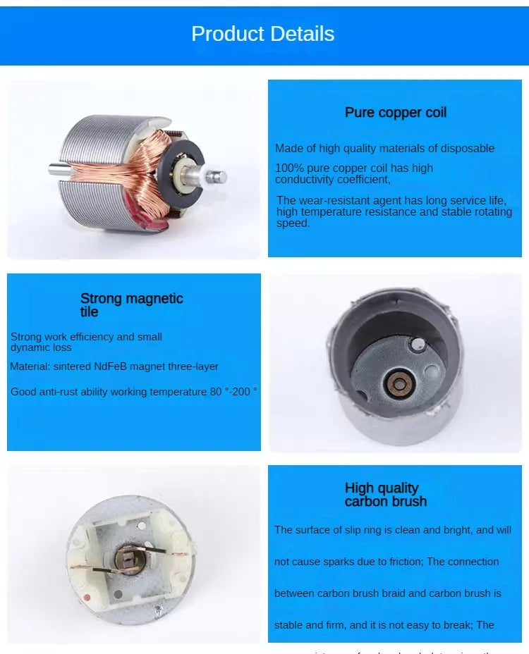 High Speed 6000rpm/8500RPM Strong Vibration 6V 12V 24V DC Vibration Motor For Micro Massage Eccentric Industrial Small Motor