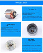 High Speed 6000rpm/8500RPM Strong Vibration 6V 12V 24V DC Vibration Motor For Micro Massage Eccentric Industrial Small Motor