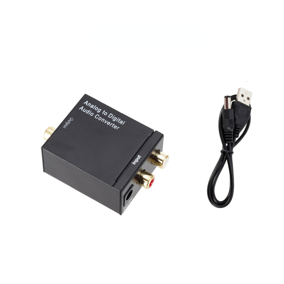 ADC Analog to Digital Audio Converter Analog to Optical Fiber Coaxial Signal ADC Spdif Stereo 3.5MM Jack 2*RCA Amplifier Decoder