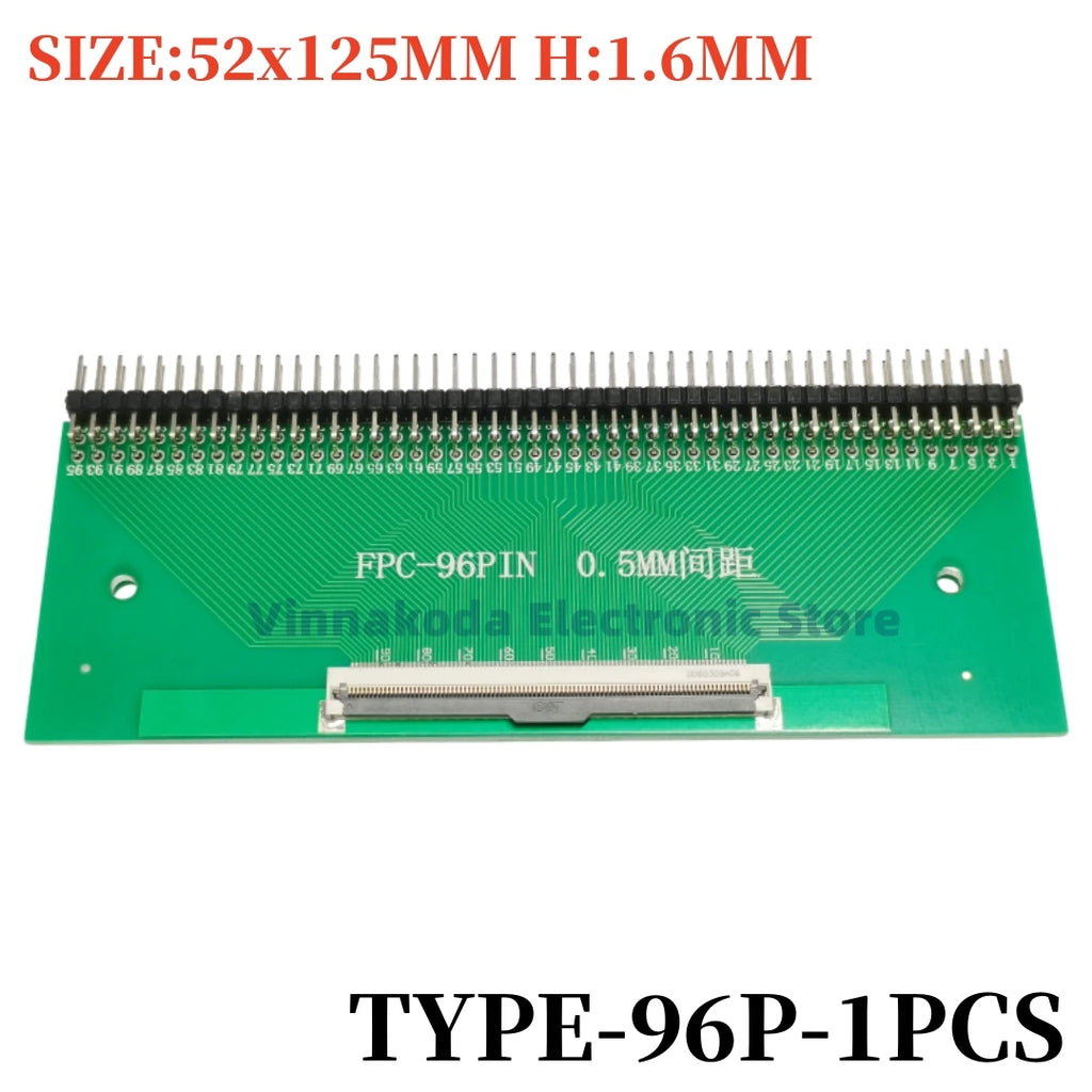 1PCS FFC/FPC Conversion Board 0.5mm Pitch Connector 2.54MM Double Row Bending Pins 4/10/12/14/15/16/18/22/24/26/30/34/40/50/60P