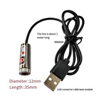 12mm 5mw Adjustable focus red Diode Industrial Laser Module Positioning Copper Head With USB Line 650nm Dot Line Cross
