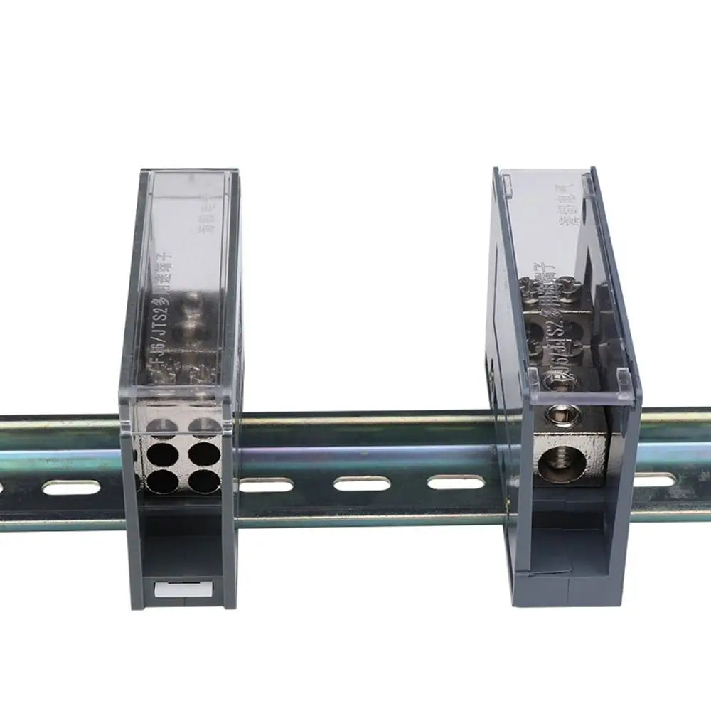 One in Multiple out Din Rail Terminal Block 150A Universal Distribution Box Wire Connector ABS/Copper Power Junction Box