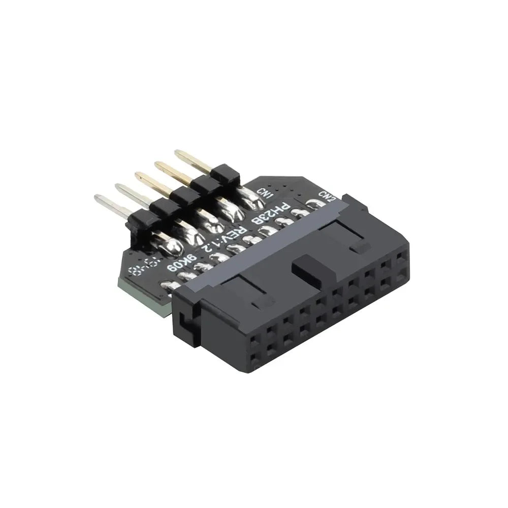 Motherboard USB 3.0 19-Pin To USB 2.0 9-Pin Adapter 9Pin to 19Pin Header 480Mbps Data Transmission Cable for Desktop Front Panel