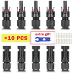 600/400/200/100/40/20/10 Pcs Photovoltaic Solar Connector Kit 1000V 30A Panel Solor Connectors for PV/MC Cable 2.5/4/6mm2