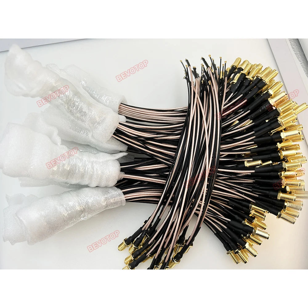 10PCS/LOT DIY SMA to IPX Splitter SMA Female to 1xMini MS156 +2x MHF4 RF4 Female RG178 RF1.13 Cable Antenna Jumper Pigtail