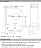 Hall Current Sensor Transformer QNHC3 Output 2.5±2V 1.65±0.625V Input 10A 20A 30A 50A 100A DC Hall Effect Current Transducer