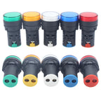 1PCS 22mm Panel Mount Signal Power Led Indicator Light Pilot Lamp Blue Green Red White Yellow Plastic 12V 24V 220V 110V 380V