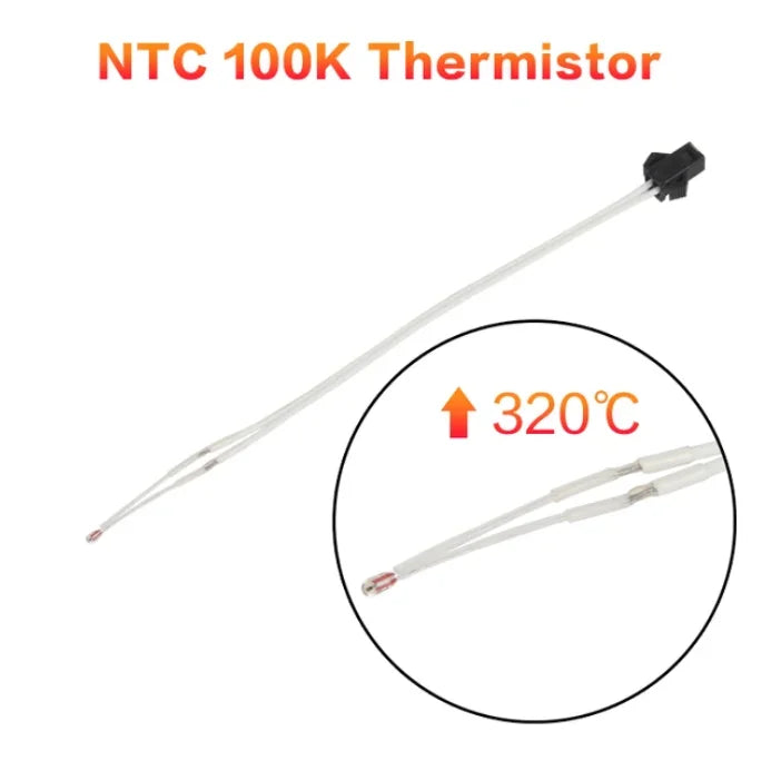XCR3D 3D Printer Part 100k ohm B3950 NTC Thermistor Temperature Sensor HT-NTC100K 1 Meter 1.5m 2M Cable with Plug Connector