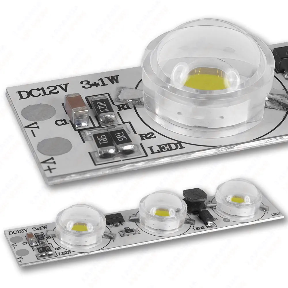 Driverless 3x1W 3x3W LED Chip DC 12V 24V Warm Cool White Red Green Blue Yellow UVA Purple Aluminum PCB For 1W 3W 5W Light Beads