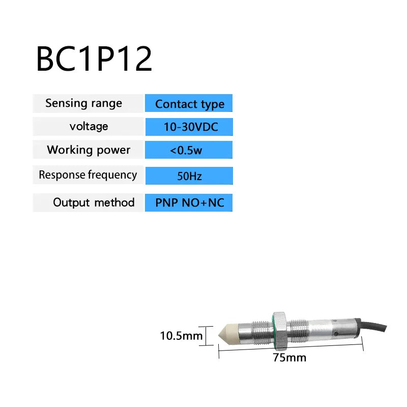 Capacitive Liquid Level Sensor 6mm Detection Distance NPN PNP NO NC Output Types for Level Measurement