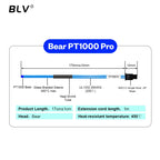 BLV® PT1000 Thermistor M3 M4 Bear 3x15mm PT1000 Pro High Temperature Resistance 450℃ For Rapido Hotend Dragon Hotend