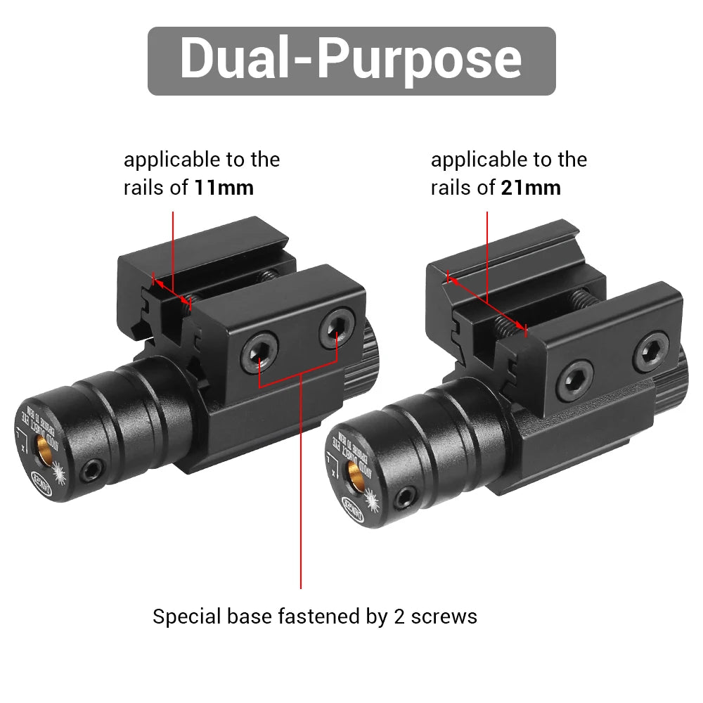 Red Green Dot Laser Sight Scope with Rechargeable Battery + Charger 11mm 20mm Picatinny Rail Mount Rifle Pistol Laser Sight