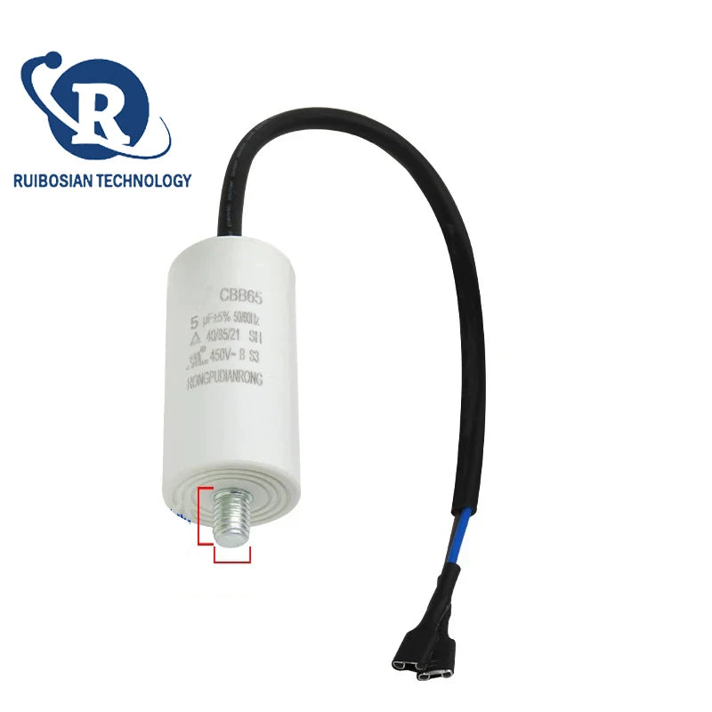 CBB65 starting capacitor 2UF 2.5UF 3UF 3.5UF 4UF 5UF 6UF 450V refrigerator and freezer compressor starting operation capacitor