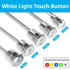 Metal touch sensor switch Stainless steel button jog delay self-locking IP68 waterproof 16/19/22/30mm