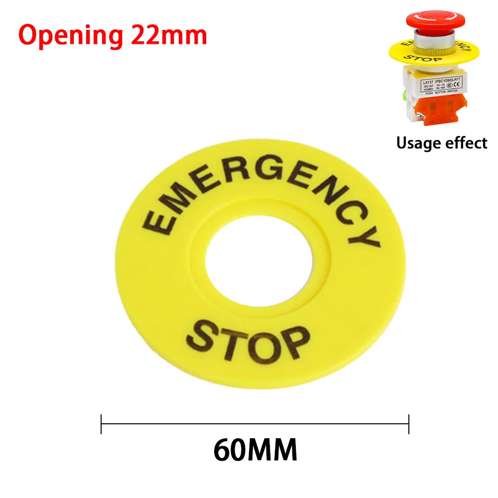 LAY7-11ZS Mushroom Head Emergency Stop Self-locking Button Switch Control Aperture Emergency Stop BButton LAY37