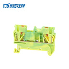 PT2.5-PE Push-in Ground Feed Through Protective Earth 2.5 Wire Electrical Connector Din Rail Terminal Block PT 2.5-PE