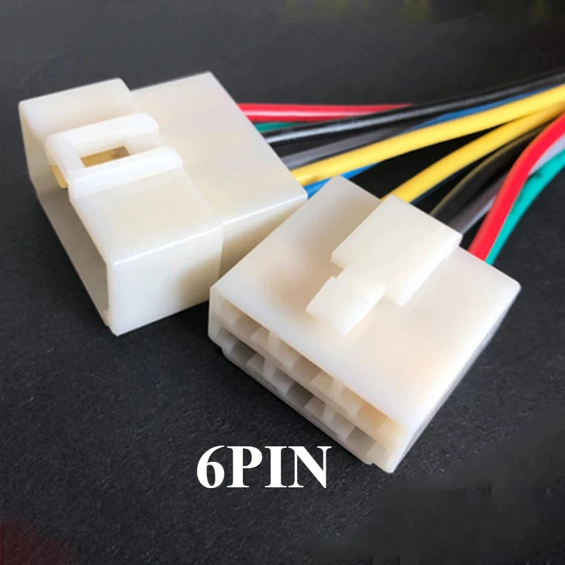 1Set 1/2/3/4/6/8P 6.3mm Automobile Harness Connector 15cm High Current Equipment Cable Male Female Plug Butt Joint 0.75mm2 18AWG