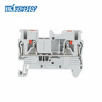 10Pcs PT2.5 DIN Rail Terminal Block Push-in Connector 2.5mm² Cable Screwless Plug Electrical Wire Connect NS35 PT 2.5