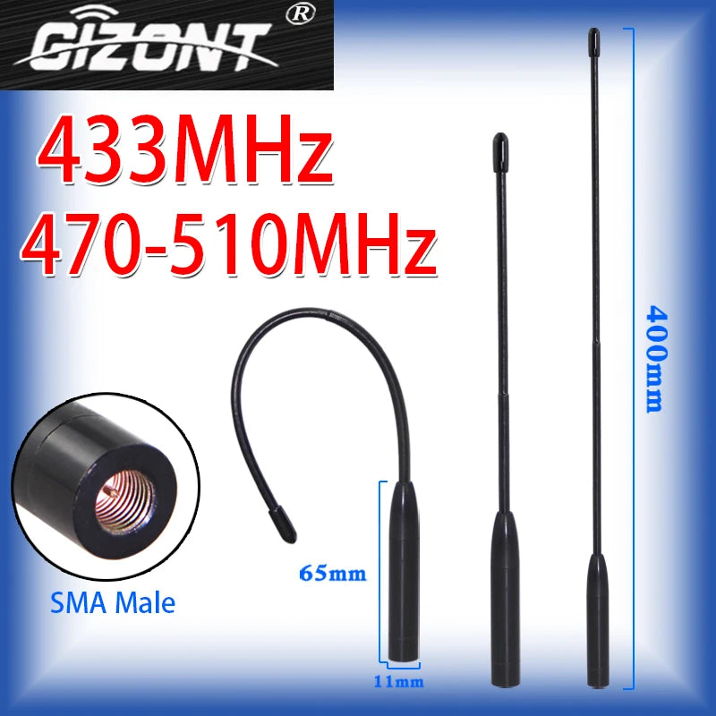 Support Custom 2PCS 433MHz Soft Antenna 400-450MHz 470-510MHz Whip Antenna Omni High Gain LORA Gateway Remote Control Antenna