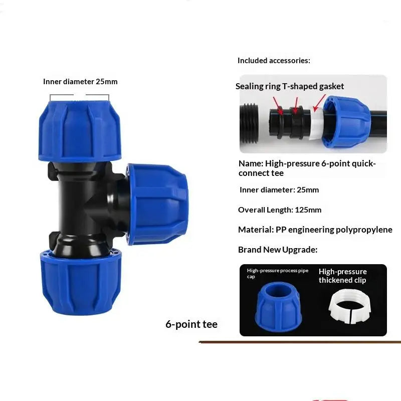 1Pcs 1/2'' 3/4'' Coarse Thread Connection OD 20/25mm PE PVC Pipe Fittings Elbow Straight Tee Irrigation IBC Tank Adapter