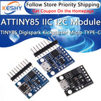 ATTINY Blue Black TINY85 Digispark Kickstarter Micro TYPE-C Development Board ATTINY85 module for Arduino IIC I2C USB ATTINY45