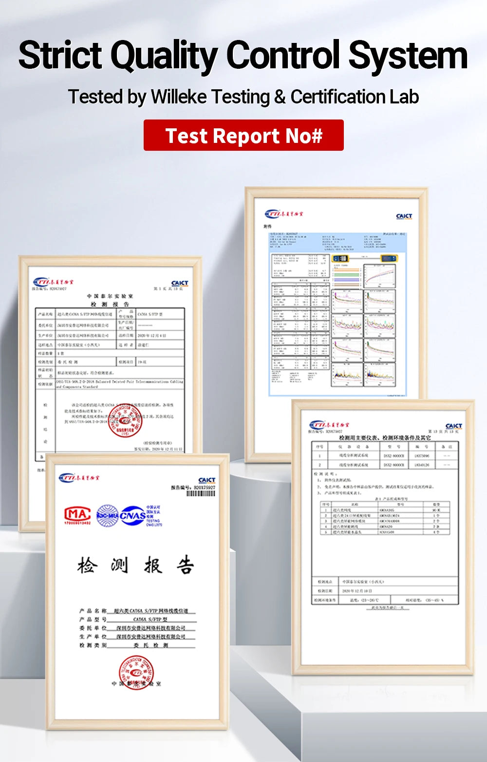 AMPCOM RJ45 Connector, CAT8 STP Tool Free Shielded Modular Plugs CAT7 CAT6A Zinc Alloy Field Termination Plug 40Gbps 2000Mhz