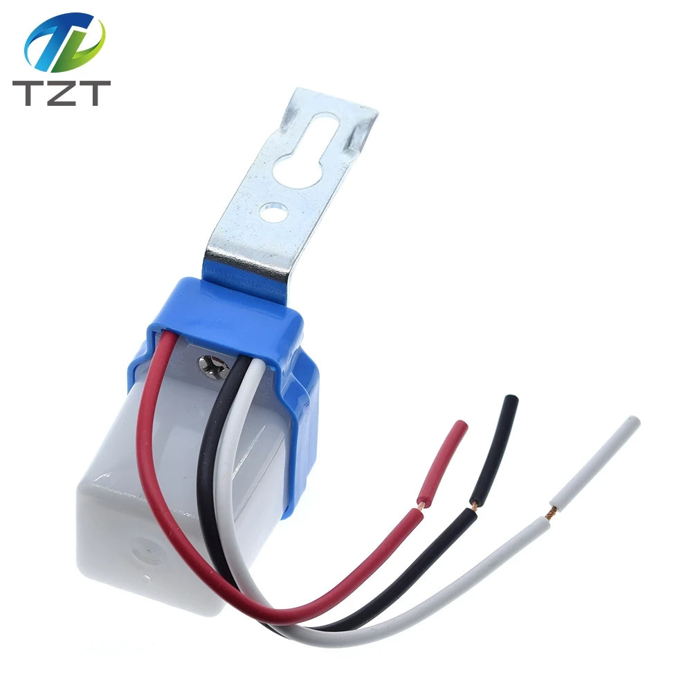 TZT 1/3PCS Automatic Auto On Off Photocell Street Light Switch DC AC 220V 50-60Hz 10A Photo Control Photoswitch Sensor Switch
