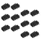 12Pcs Micro Switch with Straight Lever Compact Miniature Limit Detection Switch for Machinery Position Control Small Space