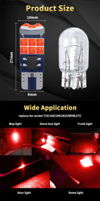 2/10X Car T10 W5W Socket LED Light 3D 3030 SMD Canbus Error Free Auto Interior Reading Lamp Side Parking Bulb 12V White Ice Blue