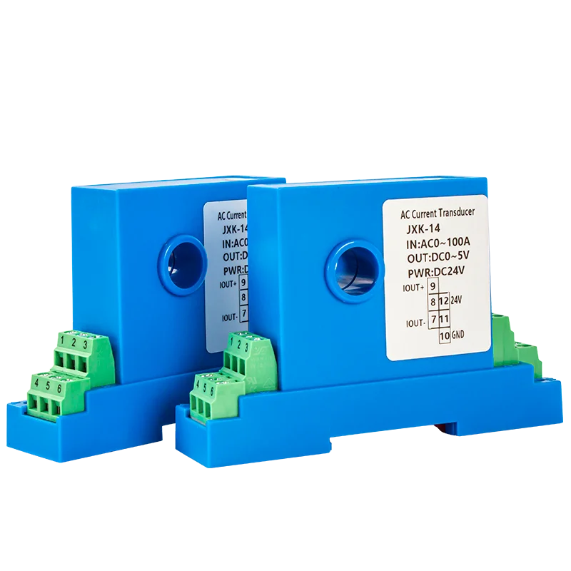 AC DC Current Transmitter 4-20mA 0-5V 0-10V DC Current Transducer 8mm/12mm 10A-50A-100A-200A Ampere Current Sensor Transmitter