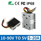 72V 60V 48V 36V 24V 12V to 5V 20A 10A 5A DC Buck Power Converter Step Down Voltage Regulator 72Volt to 5 Volt