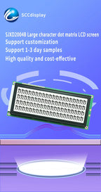 LCD 2004B Display Module 20x4 Large Character LCD Screen Display 20X04 5.0V or 3.3V Power Supply ST7066 Drive Multiple Display