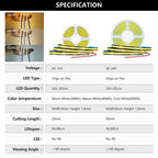 12V 24V Black PCB COB LED Strip Light 3000K 4000K 6000K 320LED/m High Density Lighting for Kitchen Cabinets Flex Tape RA90 IP30