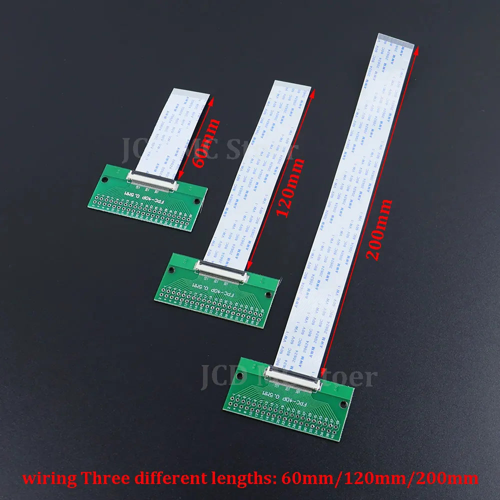 1/5/10 Set FFC/FPC Connector + 0.5mm Pitch 50/100/200mm Length FFC Cable 4Pin 6Pin 8Pin 10Pin 12Pin 20Pin 24Pin 30Pin 40Pin