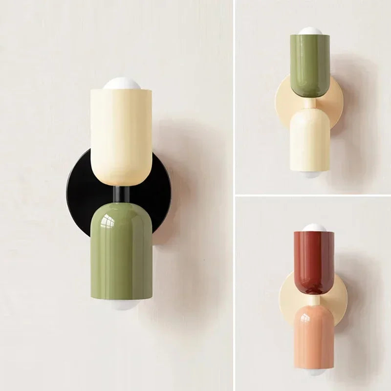 Colorful Bedside Wall Lamp Nordic Living Room Corridor Wall Light Children's Room Macaron Home Interior Decoration Lamp
