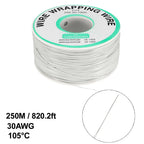 0.58mm Wire OD 200M 250M Electrical Wire Wrapping Wire Tin Plated Copper Wire PCB Solder Cable P/N DM-30-1000 30 AWG for Laptop