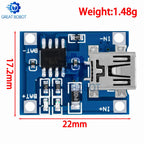 BS 1PCS USB 5V 1A TP4056 Lithium Battery Charger Module - Dual - Function Charging Board without Protection,1A Li - ion Batter