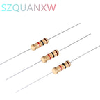 100pcs 1/2w 0.5W 5% Carbon Film Resistor 1R~1M 2.2R 10R 22R 47R 51R 100R 150R 470R 1K 4.7K 10K 47K 1 2.2 10 22 47 51 100 150 ohm