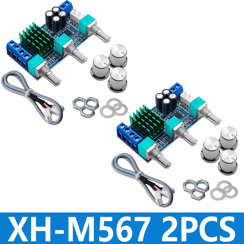 1~2PCS XH-M567 TPA3116D2 Dual-channel Stereo High Power Digital Audio Power Amplifier Board Audio Power Amplifier Board 50W*2