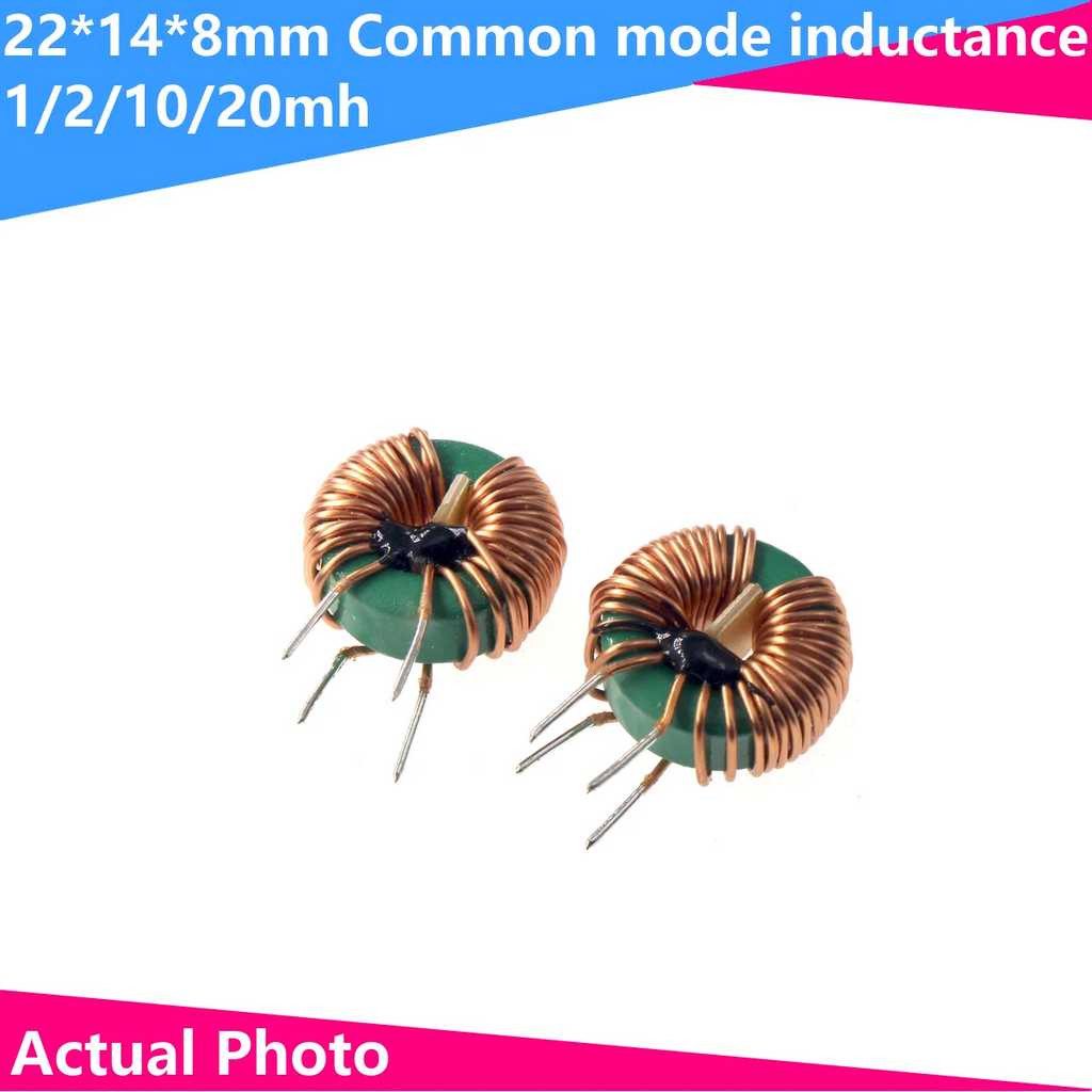 Common Mode Inductor 22X14X8 1/2/10/20MH 1.0 Wire diameter10A Toroid Coil Power Filter Inductance Coil Electronic Components