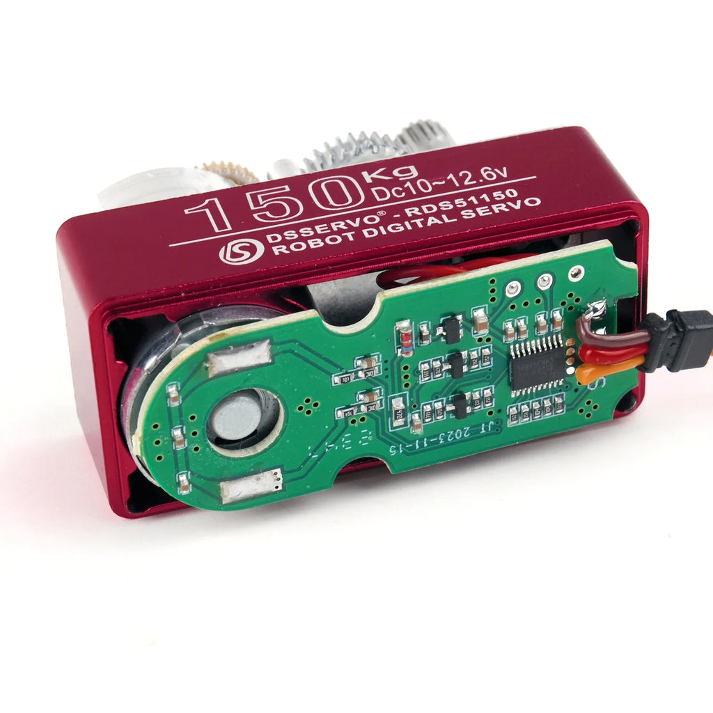 RDS51150 Metal Gear Digital Servo 150KG Robotic Servo Motor 12V 180/270 Degree Ip66 Double-Shaft U Mounting Bracket for RC Cars