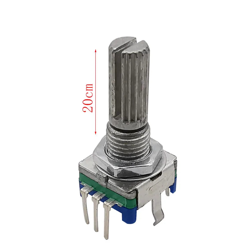 5Pcs 360 Degree Rotary Encoder EC11 Knob 20 Position 5 Pin Button Handle Length 15/20mm With A Built In Push Button Switch