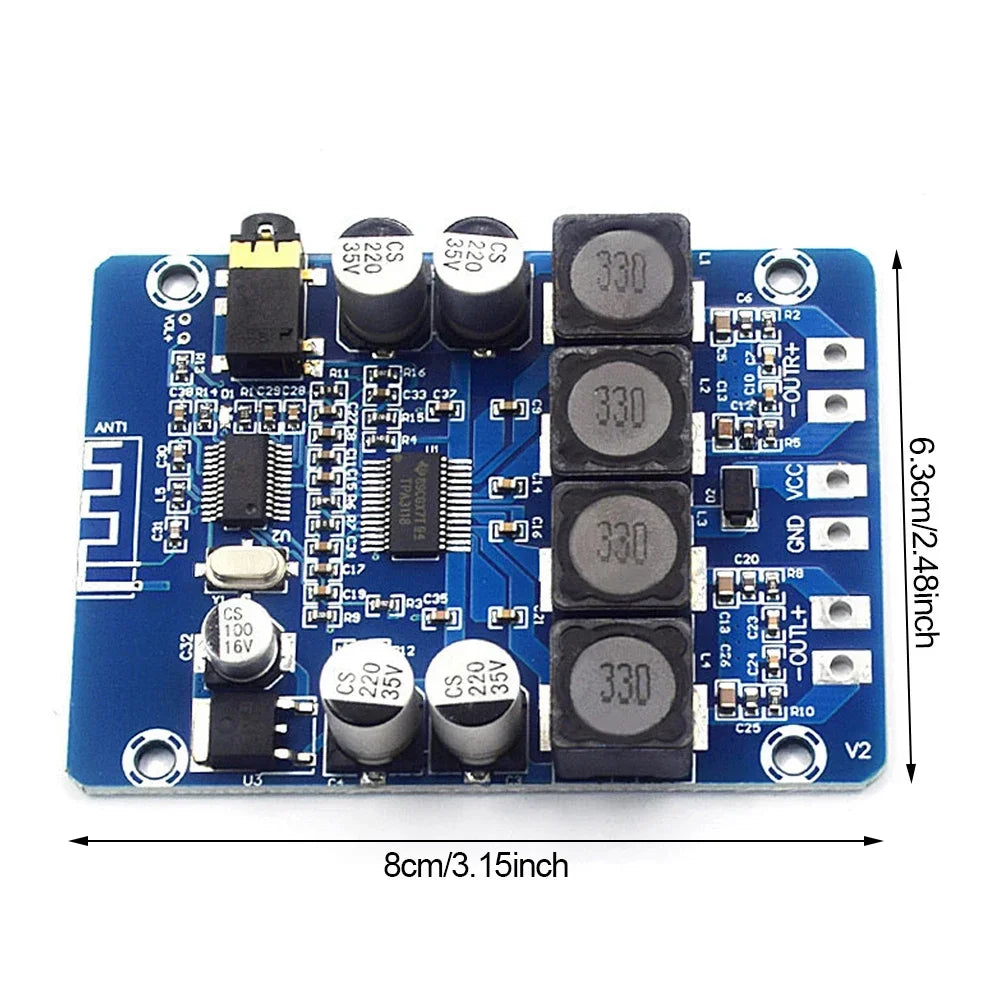 TPA3118 2X30W Stereo Audio Bluetooth Digital Power Amplifier Board Amplificador XH-M314 Original Chip DC 8V-26V