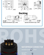 Screw Connection Connector Waterproof Connector 20mm 25A IP68 SP20/LD20 2PIN 3PIN 4PIN 5PIN 6PIN 7IN 1PCS