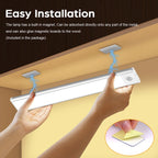 High Capacity Battery USB Rechargeable LED Light Bar Aluminium Motion Sensor Magnetic Strip For Stairs Closet Cabinet Night Lamp