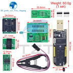 TZT CH341 CH341B 24 25 Series EEPROM Flash BIOS USB Programmer Module SOIC8 SOP8 Test Clip For EEPROM 93CXX / 25CXX / 24CXX